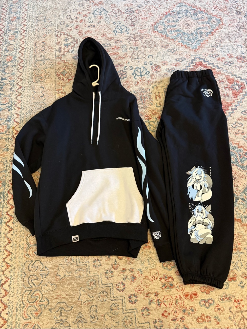 Gamer Supps + Shylily LARGE Waifu Cups Black 2-Piece Hoodie & Sweatpants